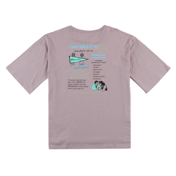 イラストバックプリント半袖Tシャツ(レトロイラスト) | ＆soiree | 詳細画像19 