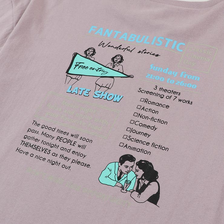 イラストバックプリント半袖Tシャツ(レトロイラスト) | ＆soiree | 詳細画像20 