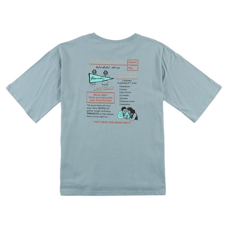 イラストバックプリント半袖Tシャツ(レトロイラスト) | ＆soiree | 詳細画像22 
