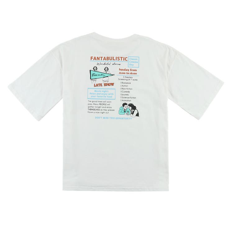 イラストバックプリント半袖Tシャツ(レトロイラスト) | ＆soiree | 詳細画像23 