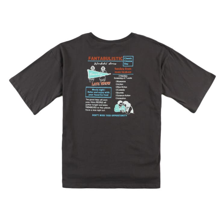 イラストバックプリント半袖Tシャツ(レトロイラスト) | ＆soiree | 詳細画像25 
