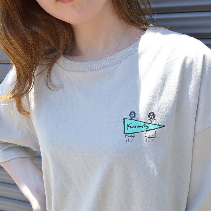 イラストバックプリント半袖Tシャツ(レトロイラスト) | ＆soiree | 詳細画像7 