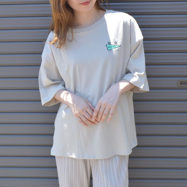 イラストバックプリント半袖Tシャツ(レトロイラスト) | ＆soiree | 詳細画像8 
