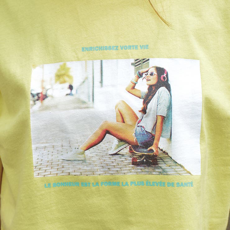 ショート丈Tシャツ(ガールフォト) プリントTシャツ 半袖 | ＆soiree | 詳細画像13 