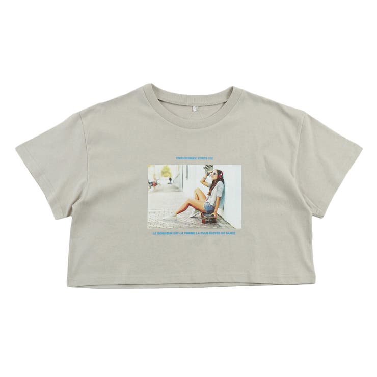 ショート丈Tシャツ(ガールフォト) プリントTシャツ 半袖 | ＆soiree | 詳細画像20 