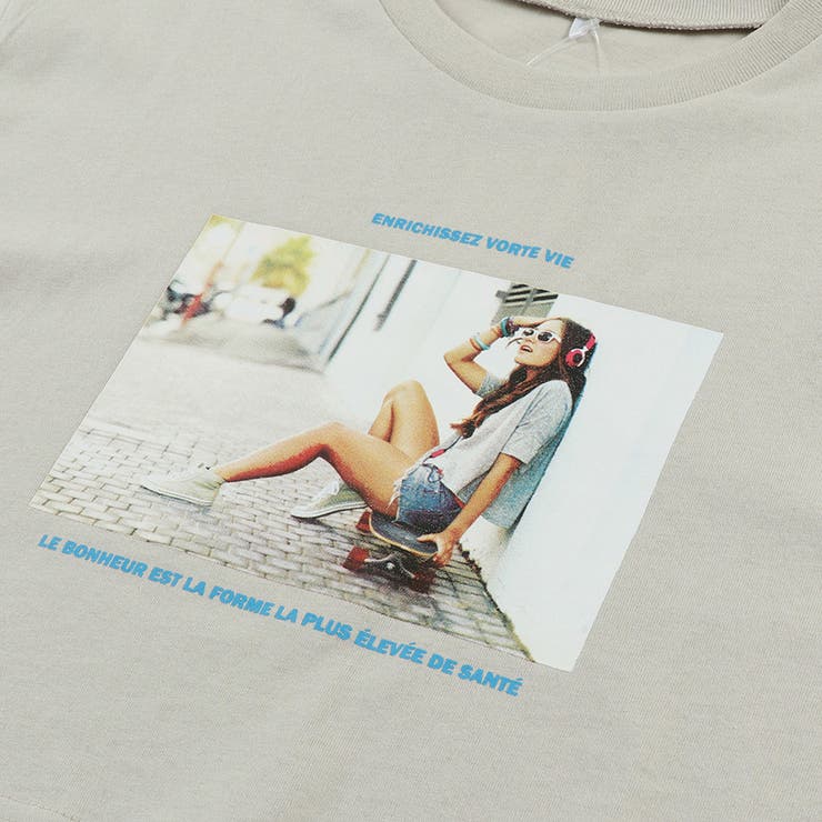 ショート丈Tシャツ(ガールフォト) プリントTシャツ 半袖 | ＆soiree | 詳細画像22 