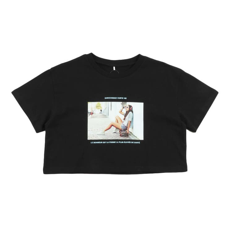 ショート丈Tシャツ(ガールフォト) プリントTシャツ 半袖 | ＆soiree | 詳細画像24 