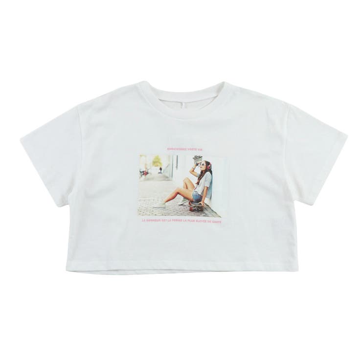 ショート丈Tシャツ(ガールフォト) プリントTシャツ 半袖 | ＆soiree | 詳細画像26 