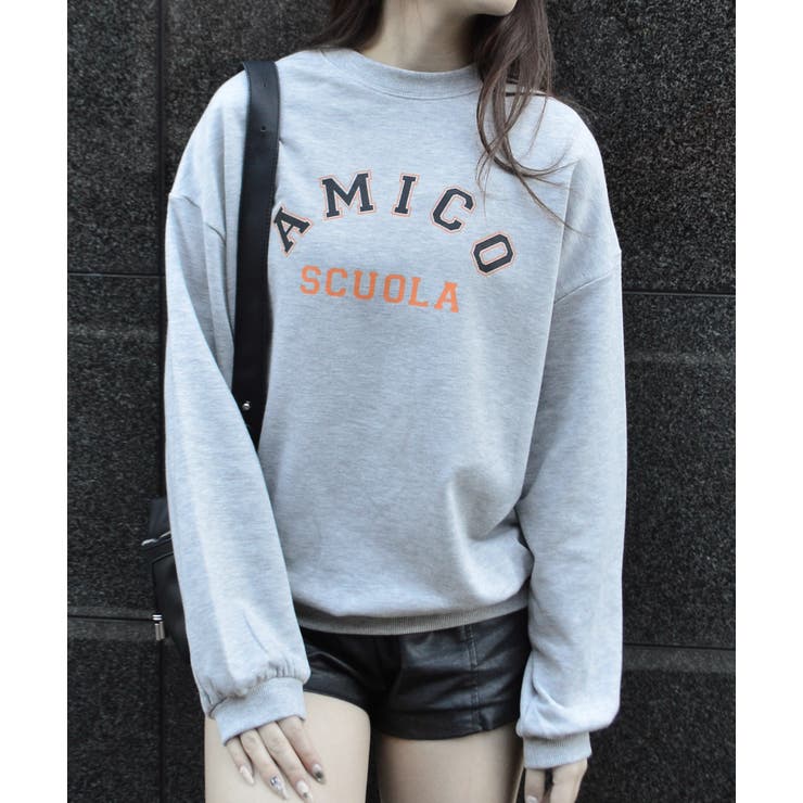 AMICOプリントビッグスウェットトレーナー 春 オーバーサイズ | ＆soiree | 詳細画像10 