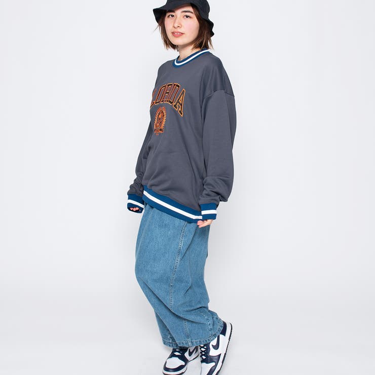 サテン刺繍ビッグスウェットトレーナー 春 オーバーサイズ | ＆soiree | 詳細画像19 