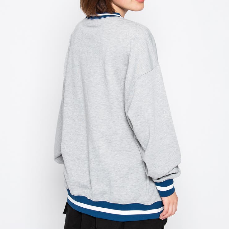 サテン刺繍ビッグスウェットトレーナー 春 オーバーサイズ | ＆soiree | 詳細画像23 