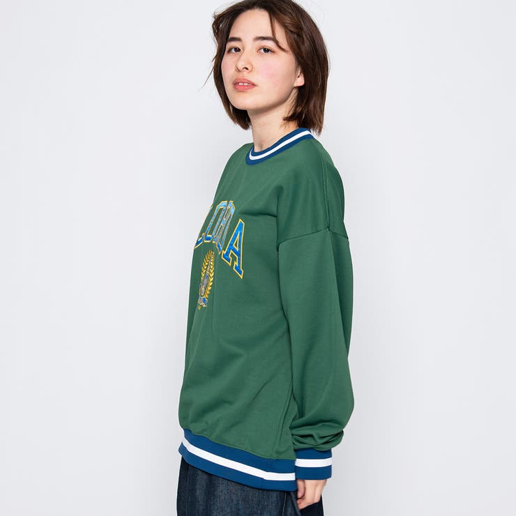 サテン刺繍ビッグスウェットトレーナー 春 オーバーサイズ | ＆soiree | 詳細画像4 