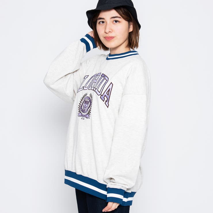 サテン刺繍ビッグスウェットトレーナー 春 オーバーサイズ | ＆soiree | 詳細画像8 