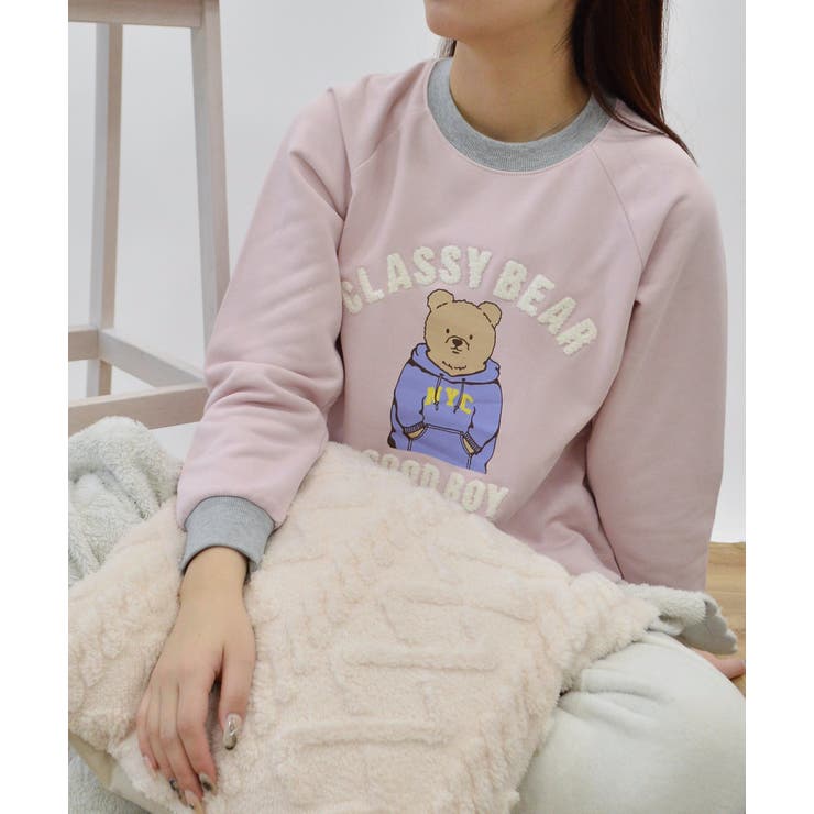 ベアプリントラグランスウェット | ＆soiree | 詳細画像18 