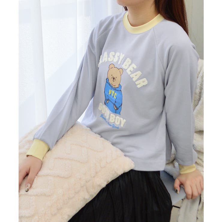 ベアプリントラグランスウェット | ＆soiree | 詳細画像8 