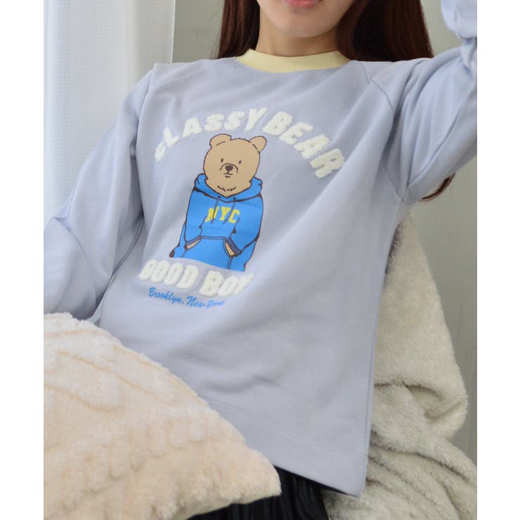 ベアプリントラグランスウェット | ＆soiree | 詳細画像9 