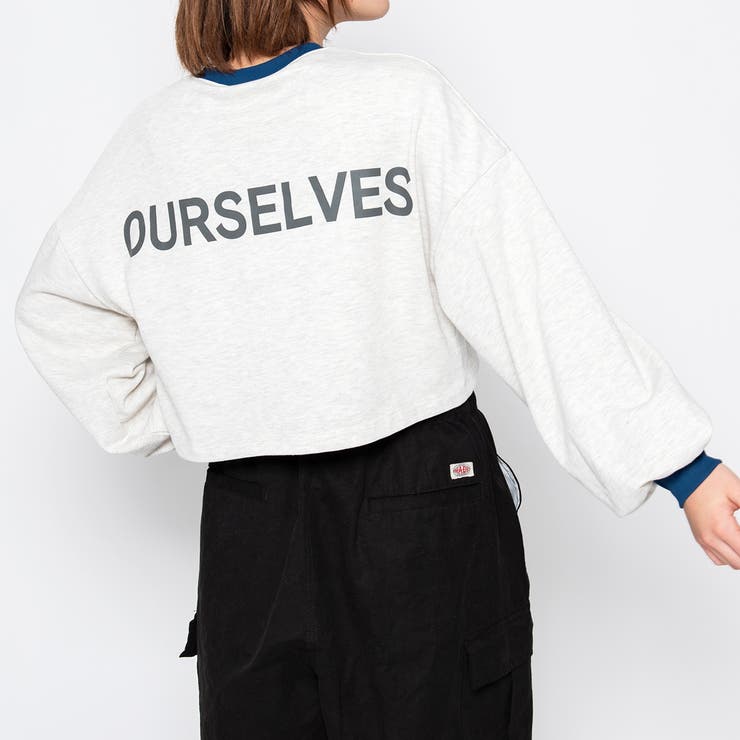 白杢 | ラバープリントショートスウェット | ＆soiree