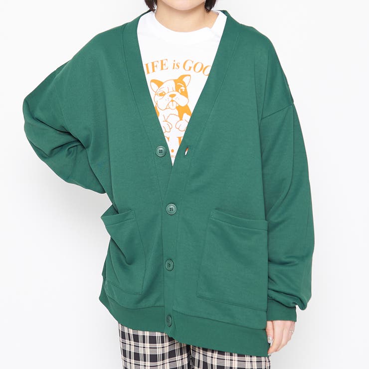 Ｄ／グリーン | スウェットカーデ | ＆soiree