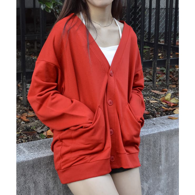 レッド | スウェットカーデ | ＆soiree
