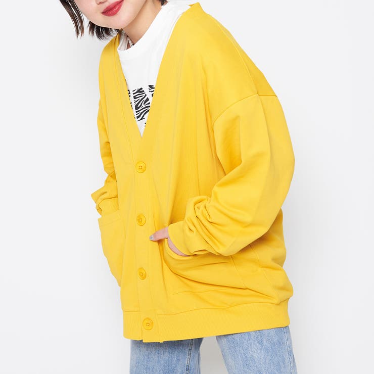 イエロー | スウェットカーデ | ＆soiree