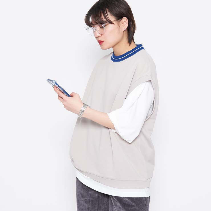 【2点セット】裏毛ベスト＋Ｔシャツ | ＆soiree | 詳細画像10 