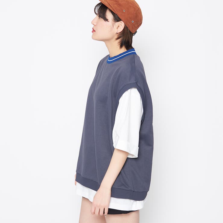 【2点セット】裏毛ベスト＋Ｔシャツ | ＆soiree | 詳細画像13 