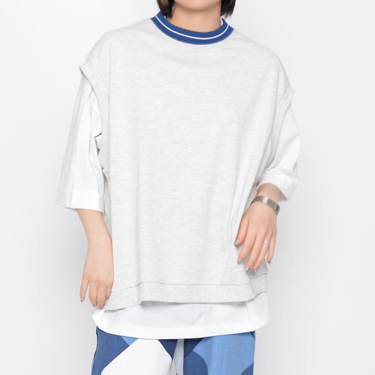 【2点セット】裏毛ベスト＋Ｔシャツ | ＆soiree | 詳細画像2 