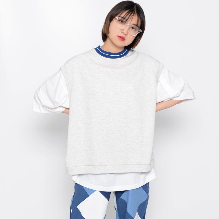 【2点セット】裏毛ベスト＋Ｔシャツ | ＆soiree | 詳細画像4 