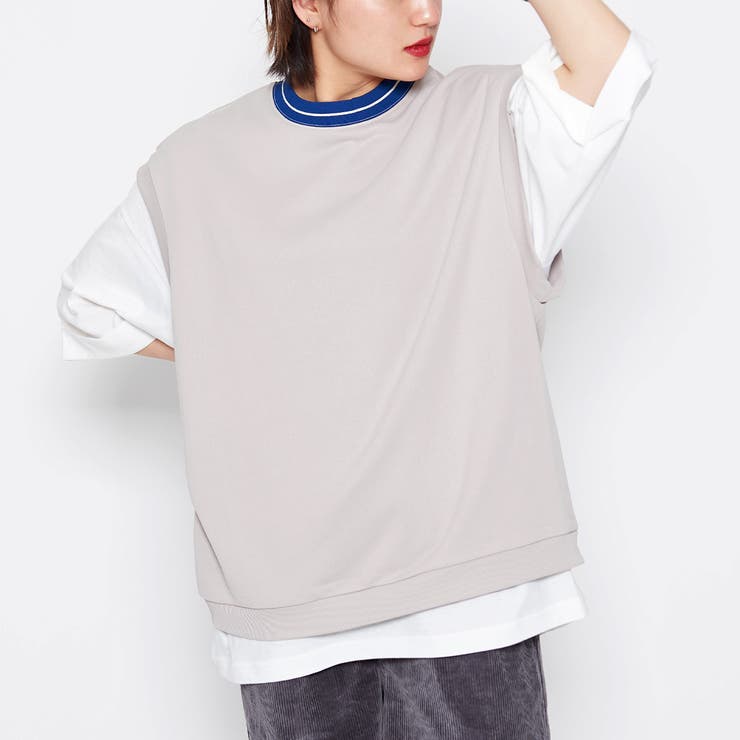 【2点セット】裏毛ベスト＋Ｔシャツ | ＆soiree | 詳細画像7 