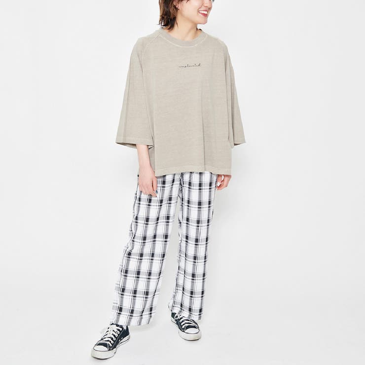 Complicated刺繍 ピグメントラグランTシャツ | ＆soiree | 詳細画像2 