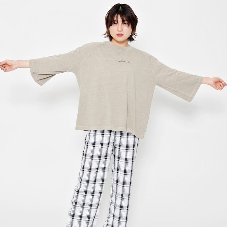 Complicated刺繍 ピグメントラグランTシャツ | ＆soiree | 詳細画像3 