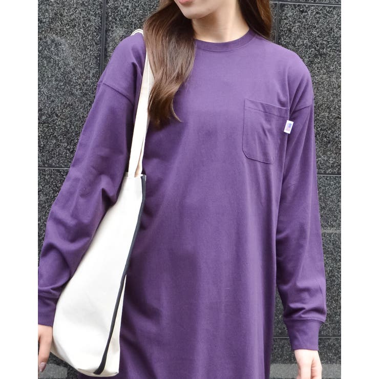 パープル | USAコットン ロンTワンピース | ＆soiree