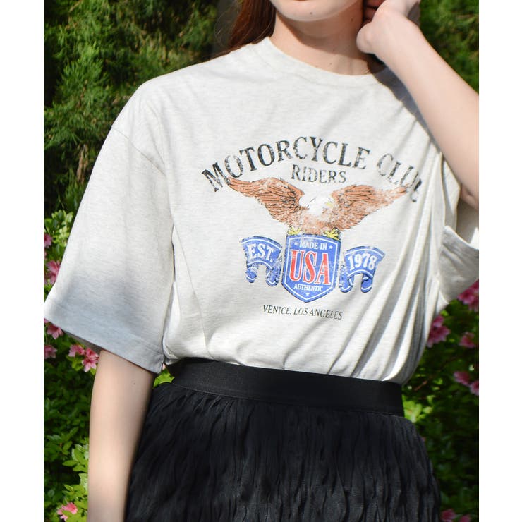 イーグルプリントピグメントTシャツ | ＆soiree | 詳細画像1 