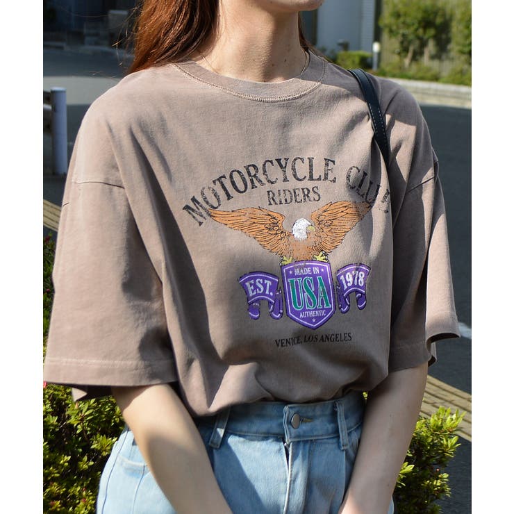 イーグルプリントピグメントTシャツ[品番：RADM0000848