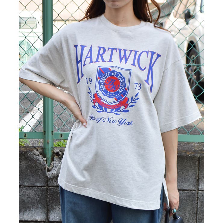 HARTWICKカレッジロゴ ピグメントTシャツ | ＆soiree | 詳細画像1 