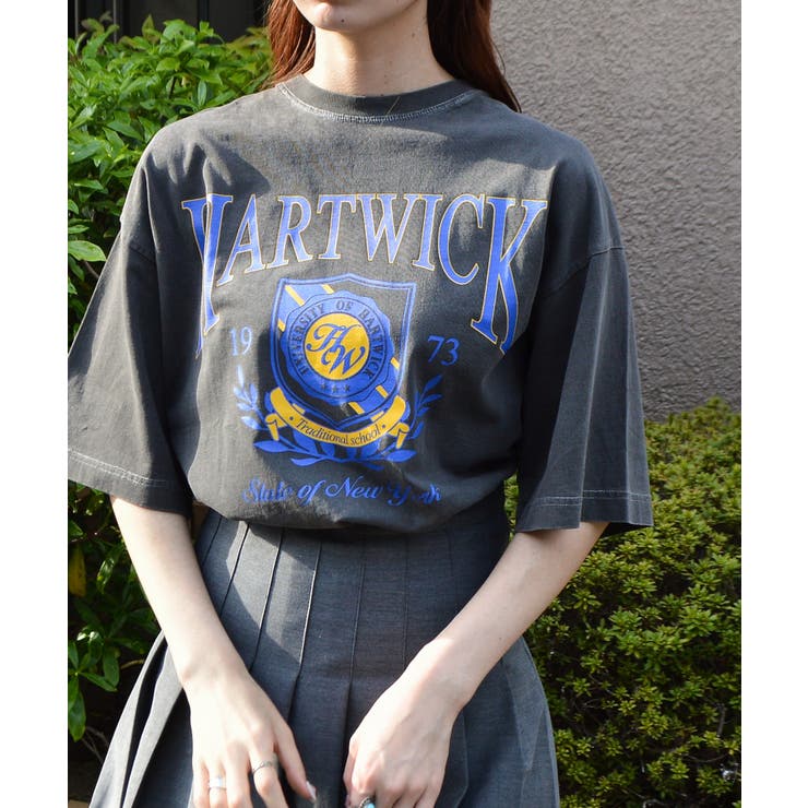 HARTWICKカレッジロゴ ピグメントTシャツ | ＆soiree | 詳細画像13 
