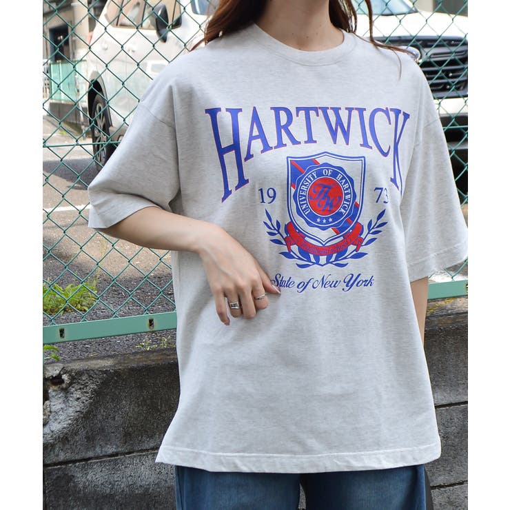 HARTWICKカレッジロゴ ピグメントTシャツ | ＆soiree | 詳細画像2 
