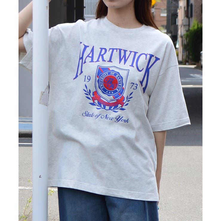 HARTWICKカレッジロゴ ピグメントTシャツ | ＆soiree | 詳細画像4 