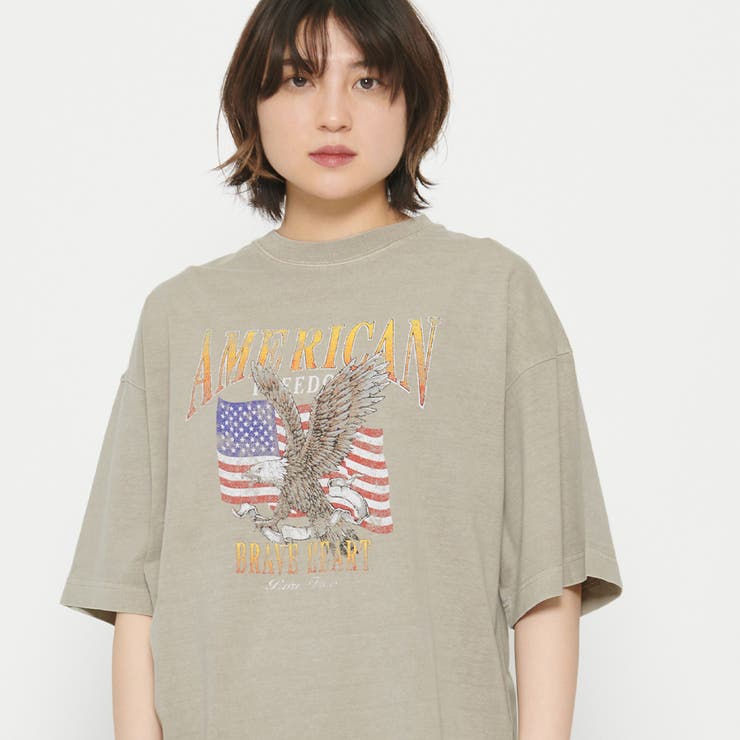 AMERICANプリント ピグメントＴシャツ | ＆soiree | 詳細画像7 