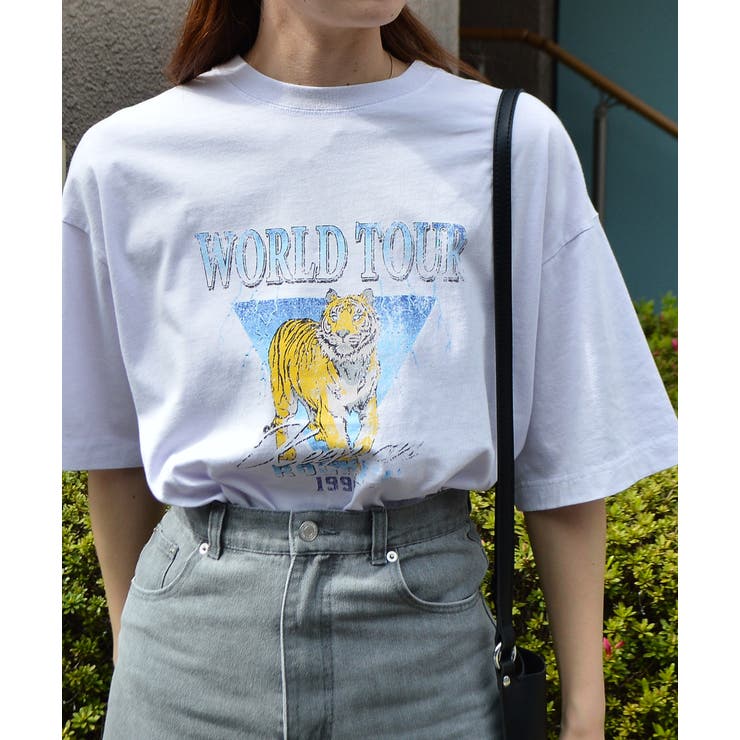 World Tourタイガープリント ピグメントＴシャツ | ＆soiree | 詳細画像10 