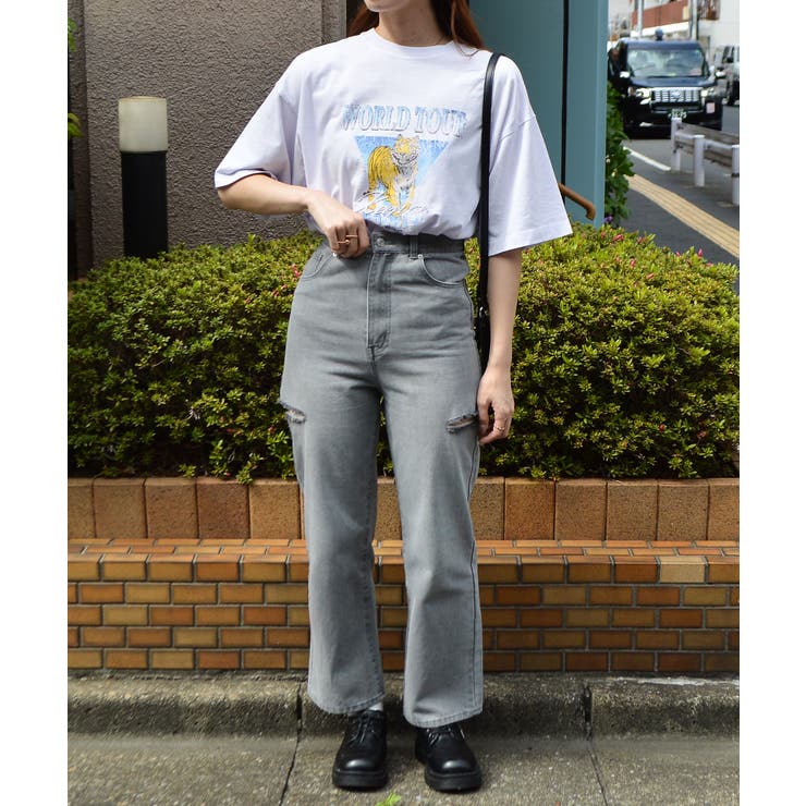World Tourタイガープリント ピグメントＴシャツ | ＆soiree | 詳細画像11 