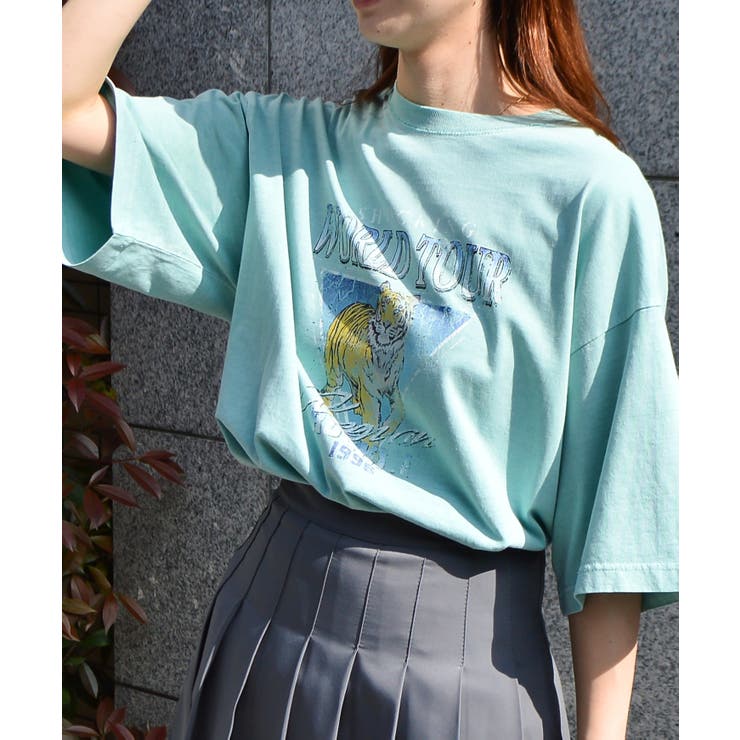 World Tourタイガープリント ピグメントＴシャツ | ＆soiree | 詳細画像13 