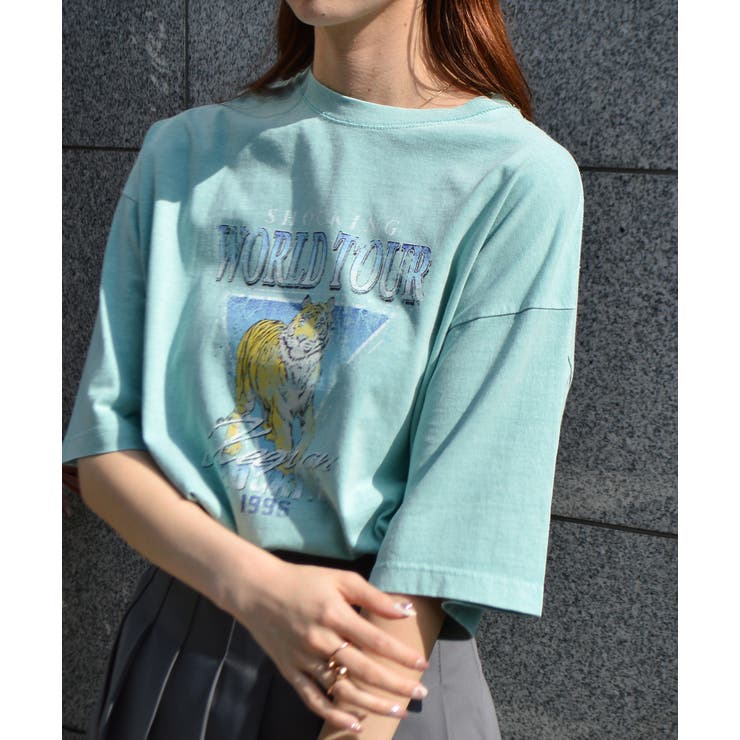 World Tourタイガープリント ピグメントＴシャツ | ＆soiree | 詳細画像14 
