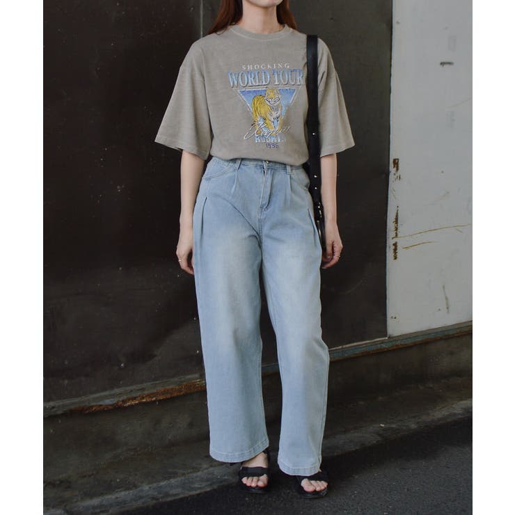 World Tourタイガープリント ピグメントＴシャツ | ＆soiree | 詳細画像21 