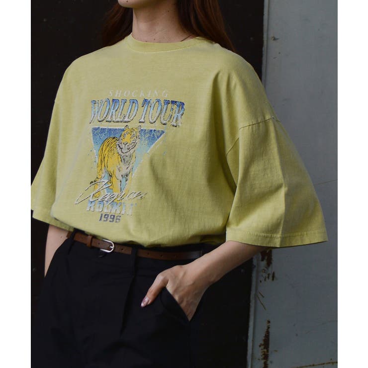 World Tourタイガープリント ピグメントＴシャツ | ＆soiree | 詳細画像25 