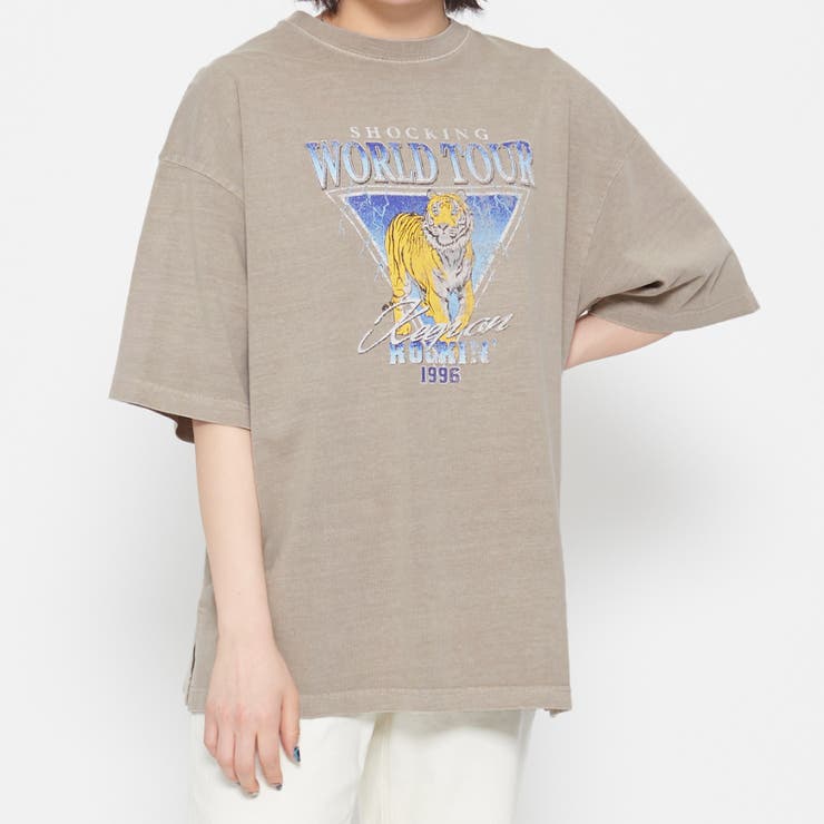 World Tourタイガープリント ピグメントＴシャツ[品番：RADM0000957