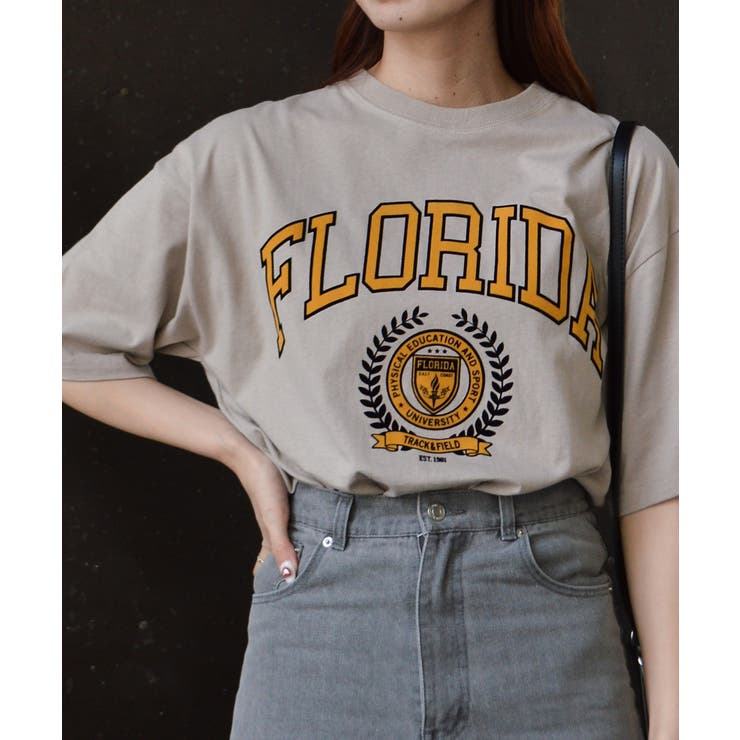 グレージュ | フロリダカレッジTシャツ | ＆soiree