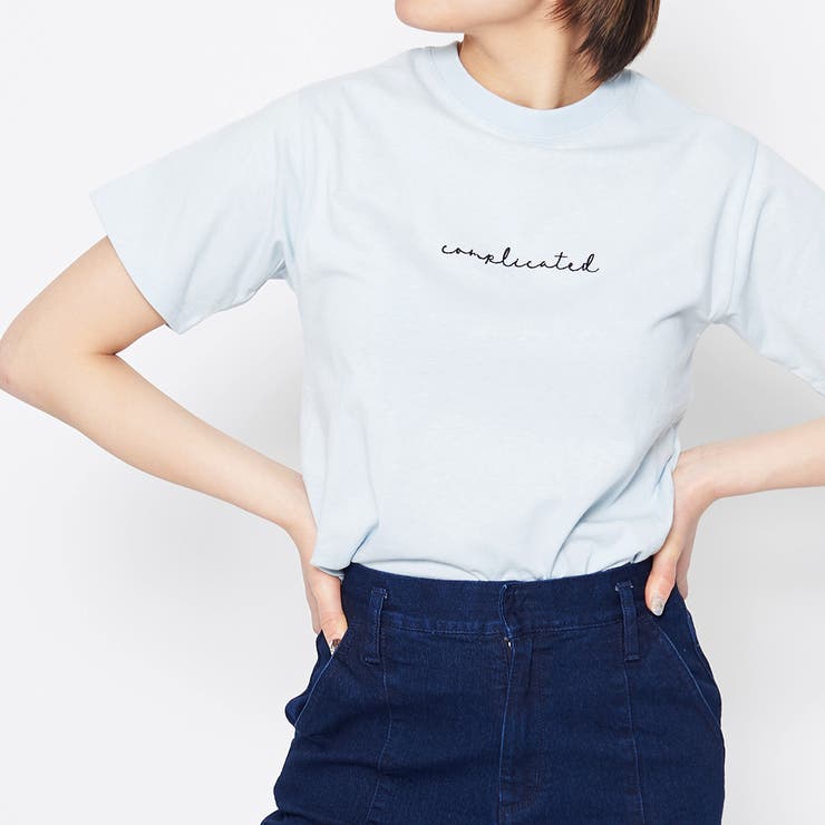 グレー | Complicated刺繍ロゴTシャツ | ＆soiree