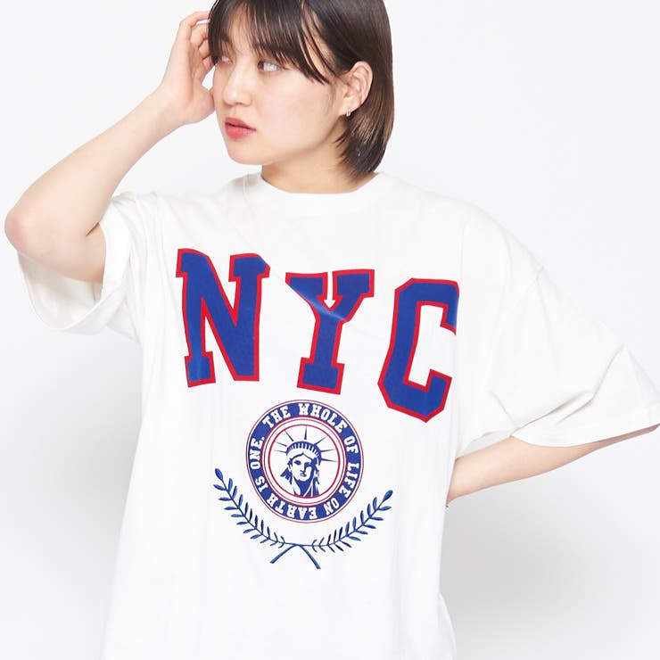 NYCカレッジロゴTシャツ [品番：RADM0000863]｜＆soiree（アンドソワレ）のレディースファッション通販｜SHOPLIST（ショップリスト）