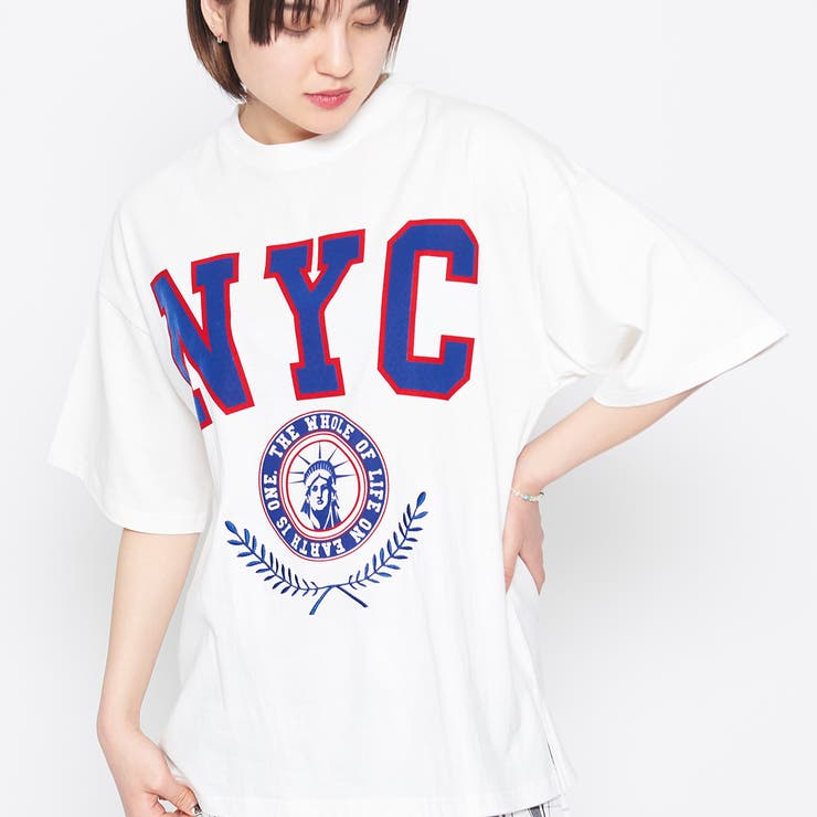 NYCカレッジロゴTシャツ[品番：RADM0000863]｜＆soiree（アンドソワレ